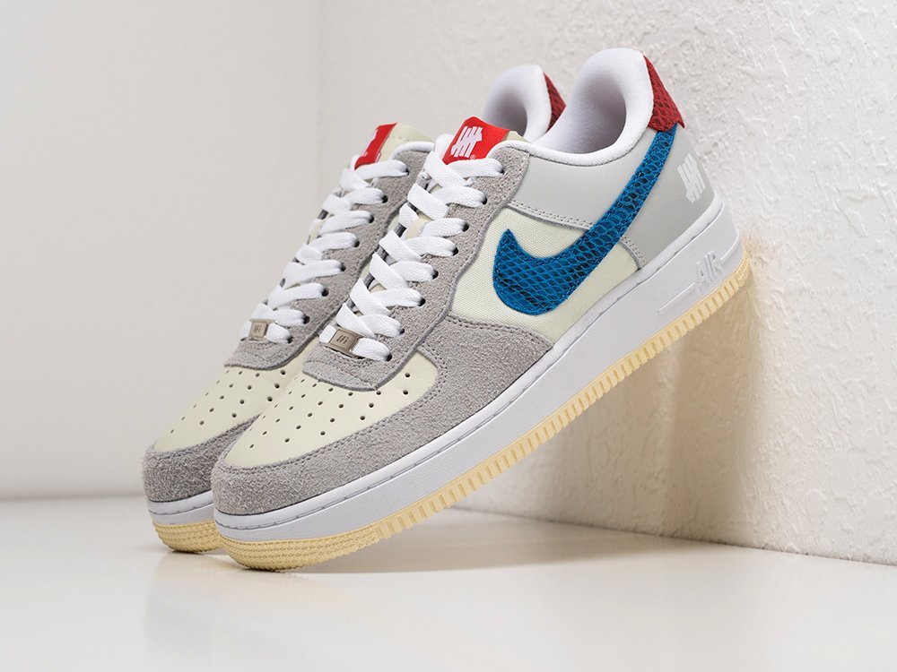 Nike x Undefeated Air Force 1 Low серые замша мужские (AR21300) - фото 2