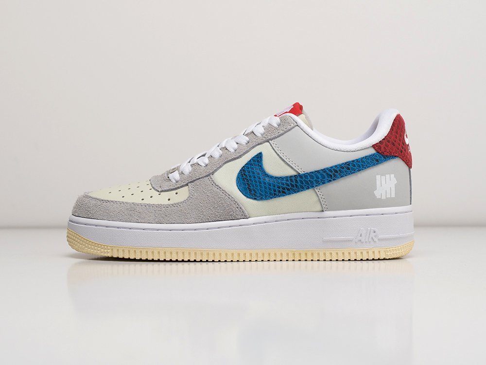 Nike x Undefeated Air Force 1 Low серые замша мужские (AR21300) - фото 1