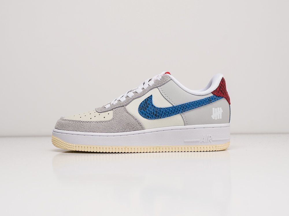 Nike x Undefeated Air Force 1 Low WMNS серые замша женские (AR21472) - фото 1