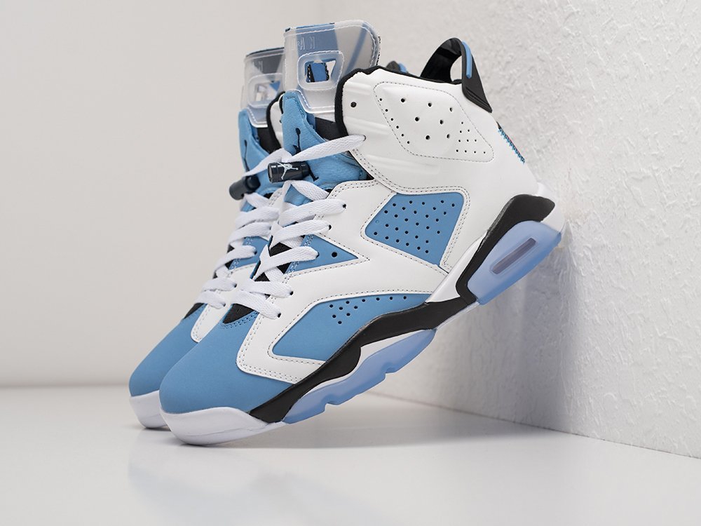 Nike Air Jordan 6 голубые кожа мужские (AR23842) - фото 2