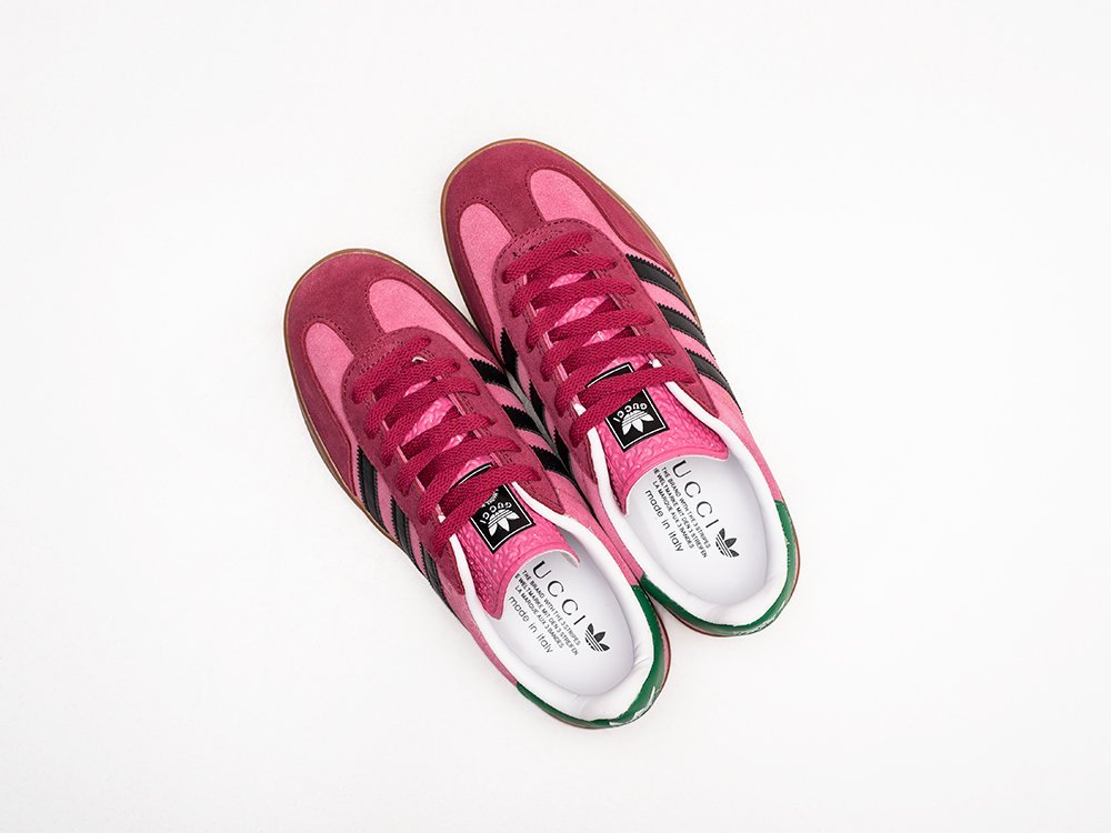 Adidas Gazelle OG x Gucci WMNS розовые замша женские (AR26840) - фото 3