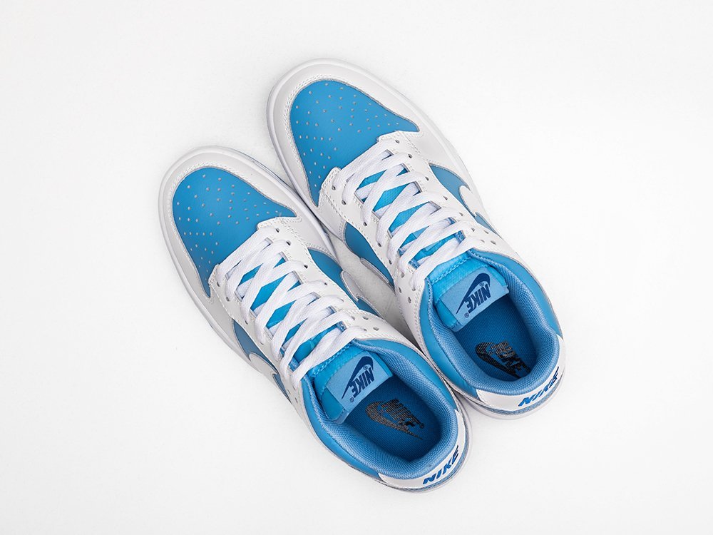 Nike SB Dunk Low Reverse UNC Inverts University Blue голубые кожа мужские (AR28667) - фото 3