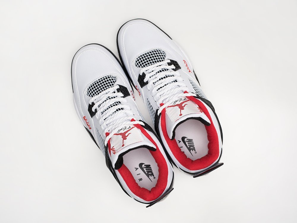 Nike Air Jordan 4 Retro белые кожа мужские (AR30359) - фото 3