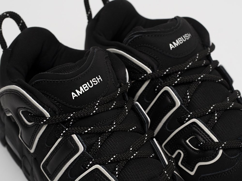 Nike AMBUSH x Air More Uptempo черные замша мужские (AR31303) - фото 7