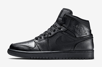 Кроссовки мужские Nike Air Jordan 1 Mid «Triple Black» Кроссовки мужские Nike Air Jordan 1 Mid «Triple Black»
