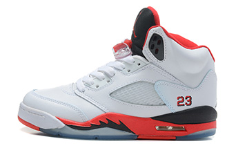 Кроссовки мужские Nike Air Jordan 5 Retro «2013 Release» White / Fire Red / Black Кроссовки мужские Nike Air Jordan 5 Retro «2013 Release» White / Fire Red / Black