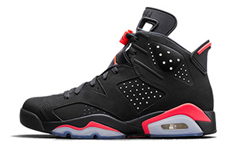 Кроссовки мужские Nike Air Jordan 6 Retro Black / Infrared Кроссовки мужские Nike Air Jordan 6 Retro Black / Infrared