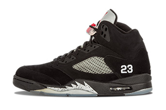 Кроссовки мужские Nike Air Jordan 5 Retro Black / Metallic Silver / Fire Red Кроссовки мужские Nike Air Jordan 5 Retro Black / Metallic Silver / Fire Red