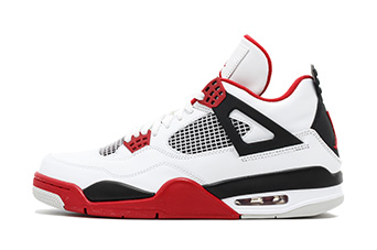Кроссовки мужские Nike Air Jordan 4 Retro White / Varsity Red / Black Кроссовки мужские Nike Air Jordan 4 Retro White / Varsity Red / Black