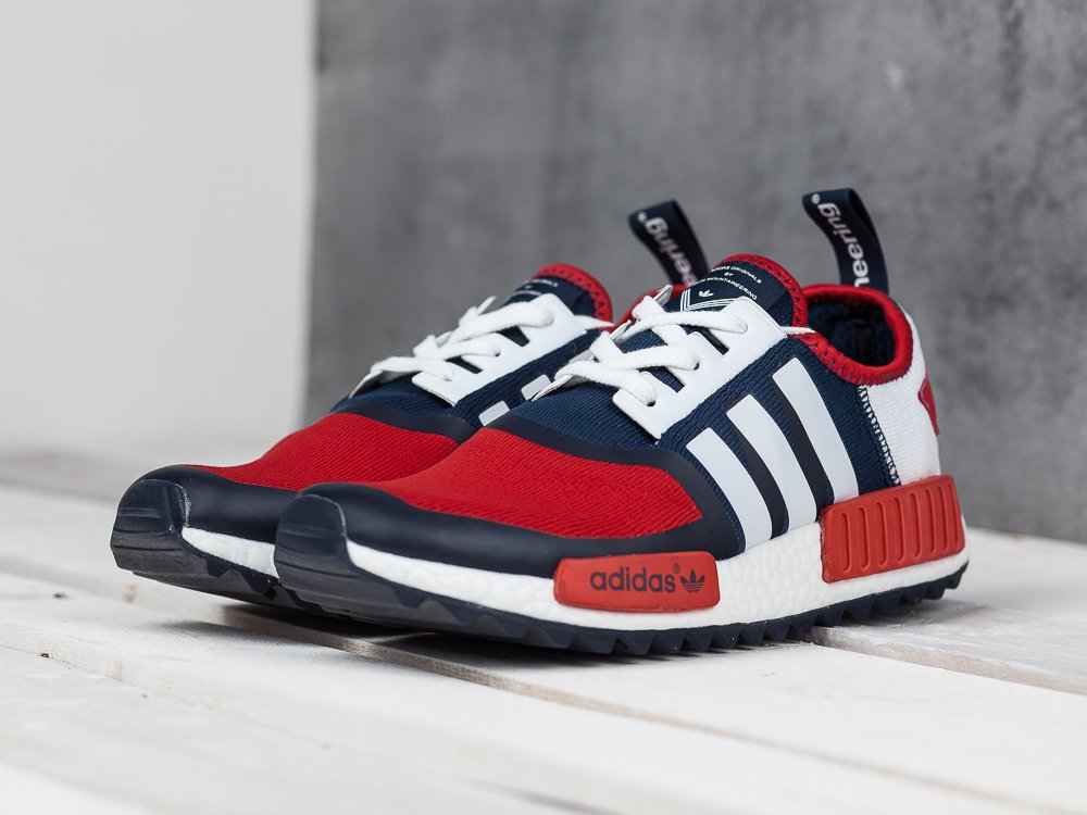 Кроссовки мужские Adidas NMD Trail PK X White Mountaineering Red/Blue