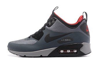 кроссовки мужские Nike Air Max 90 Mid Winter Print Anthracite / Black / Challenge Red кроссовки мужские Nike Air Max 90 Mid Winter Print Anthracite / Black / Challenge Red