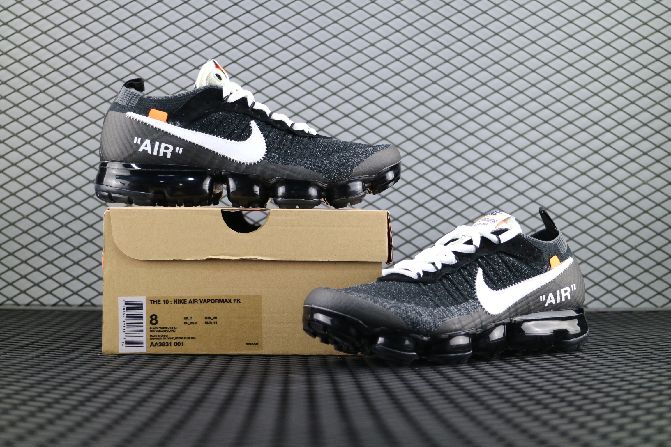 Кроссовки мужские Nike Air VaporMax «OFF-WHITE» Black / White-Clear