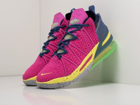 Nike Lebron XVIII Los Angeles By Night розовые текстиль мужские (40-45)