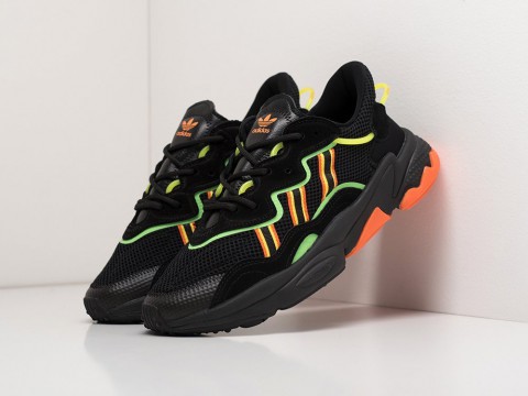 Adidas Ozweego Core Black /Solar Green / Hi Res Coral