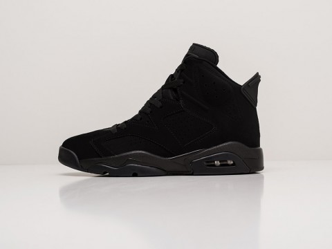 Nike Air Jordan 6 черные кожа мужские (40-45)
