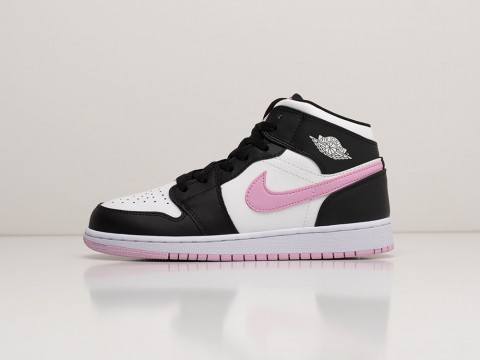 Nike Air Jordan 1 WMNS White / Black / Pink артикул 20418