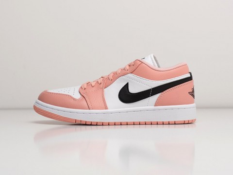 Nike Air Jordan 1 Low WMNS Light Arctic Orange Pink розовые кожа женские (36-40)