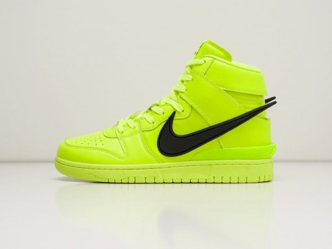 Nike AMBUSH x SB Dunk High Flash Lime зеленые мужские (40-45)
