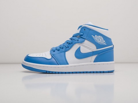 Nike Air Jordan 1 голубые кожа женские (36-40)