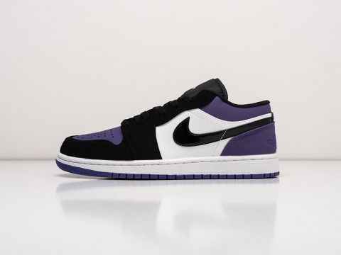 Nike Air Jordan 1 Low Court Purple фиолетовые кожа мужские (40-45)