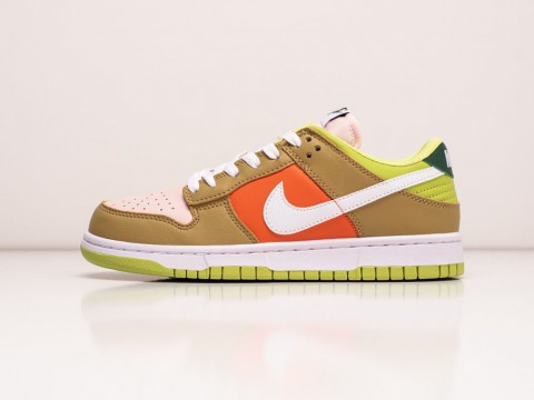 Nike SB Dunk Low Brown Green Brown / Green / Orange / Pink артикул 27013