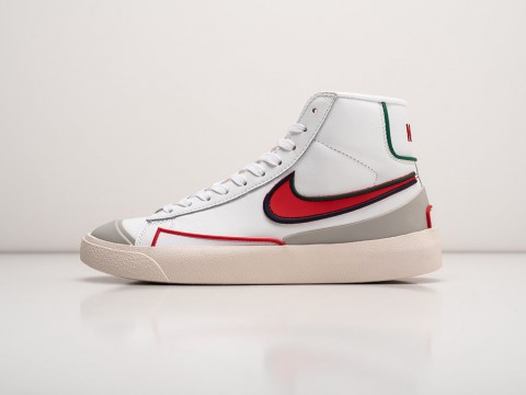 Nike Blazer Mid 77 White Crimson белые кожа мужские (40-45)