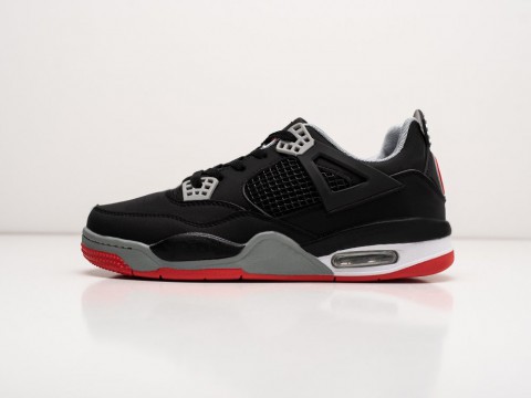 Nike Air Jordan 4 Retro черные замша мужские (40-45)