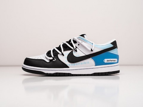Nike SB Dunk Low x OFF-White White / Black / Blue артикул 27961
