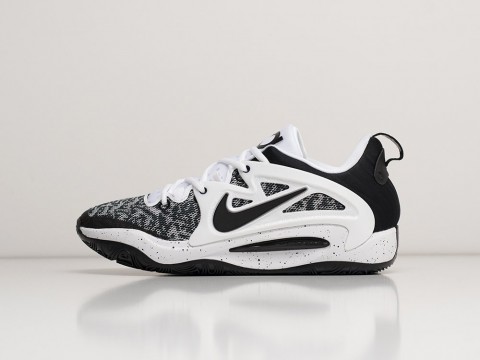 Nike KD 15 TB White Black Speckled белые текстиль мужские (40-45)