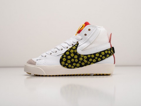 Женские кроссовки Nike Blazer Mid 77 Jumbo Sunflower WMNS белые