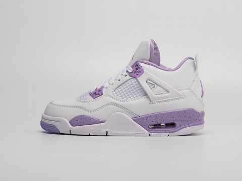 Nike Air Jordan 4 Retro WMNS White / Purple артикул 31332