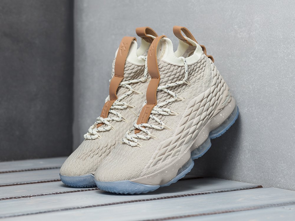 Nike Lebron XV бежевые мужские (AR10033) - фото 2 Nike Lebron XV бежевые мужские (AR10033) - фото 2