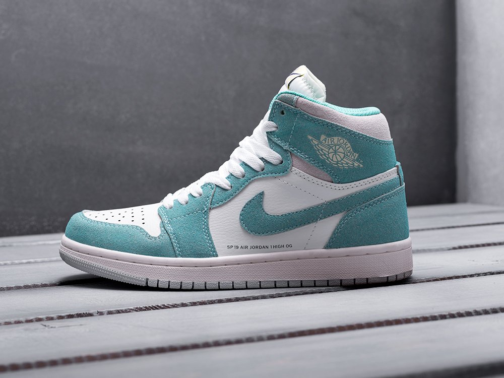 Nike Air Jordan 1 голубые женские (AR12381) - фото 6 Nike Air Jordan 1 голубые женские (AR12381) - фото 6