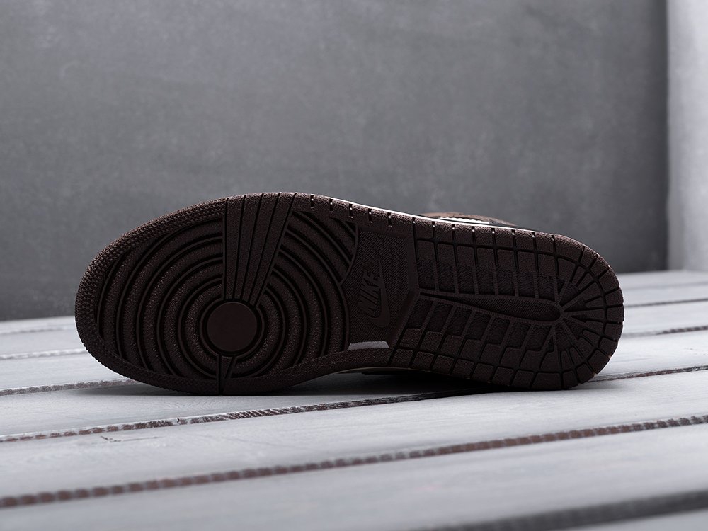 Nike x Travis Scott Air Jordan 1 коричневые мужские (AR12470) - фото 5