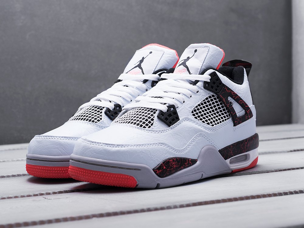 Nike Air Jordan 4 Retro белые мужские (AR12527) - фото 3 Nike Air Jordan 4 Retro белые мужские (AR12527) - фото 3