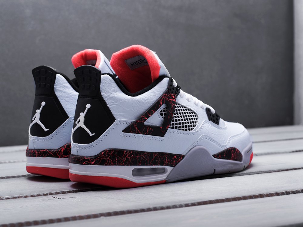 Nike Air Jordan 4 Retro белые мужские (AR12527) - фото 4 Nike Air Jordan 4 Retro белые мужские (AR12527) - фото 4