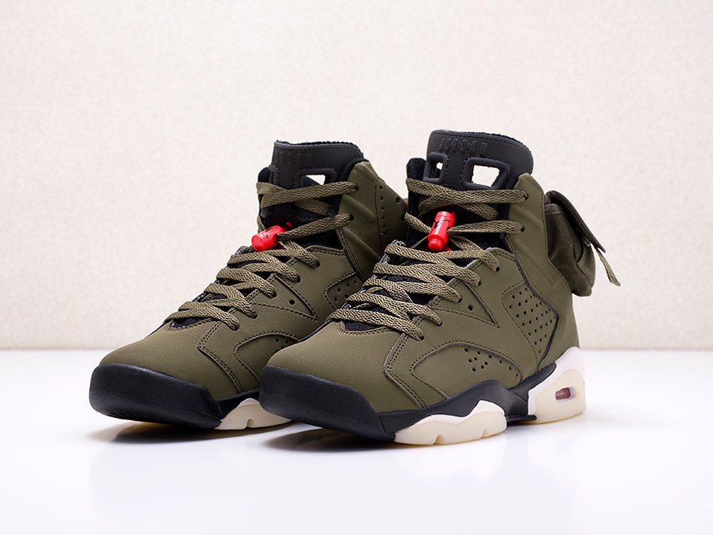 Nike Air Jordan 6 x Travis Scott Cactus Jack зеленые мужские (AR13179) - фото 4 Nike Air Jordan 6 x Travis Scott Cactus Jack зеленые мужские (AR13179) - фото 4