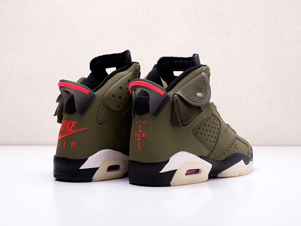 Nike Air Jordan 6 x Travis Scott Cactus Jack зеленые мужские (AR13179) - фото 5 Nike Air Jordan 6 x Travis Scott Cactus Jack зеленые мужские (AR13179) - фото 5