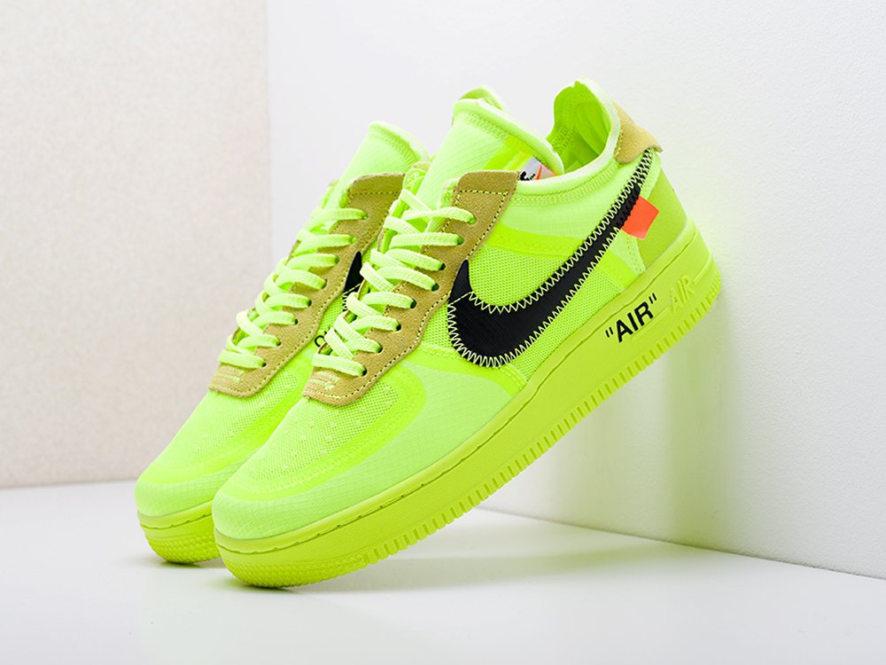 Nike x OFF-White Air Force 1 Low Volt зеленые мужские (AR13349) - фото 2 Nike x OFF-White Air Force 1 Low Volt зеленые мужские (AR13349) - фото 2