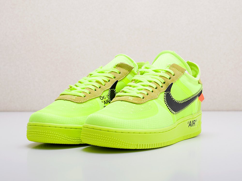 Nike x OFF-White Air Force 1 Low Volt зеленые мужские (AR13349) - фото 3 Nike x OFF-White Air Force 1 Low Volt зеленые мужские (AR13349) - фото 3