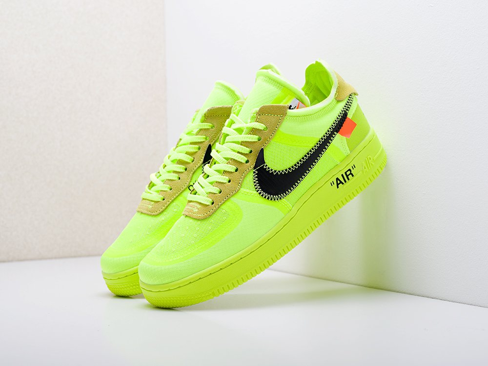 Nike x OFF-White Air Force 1 Low Volt WMNS зеленые женские (AR13350) - фото 2 Nike x OFF-White Air Force 1 Low Volt WMNS зеленые женские (AR13350) - фото 2