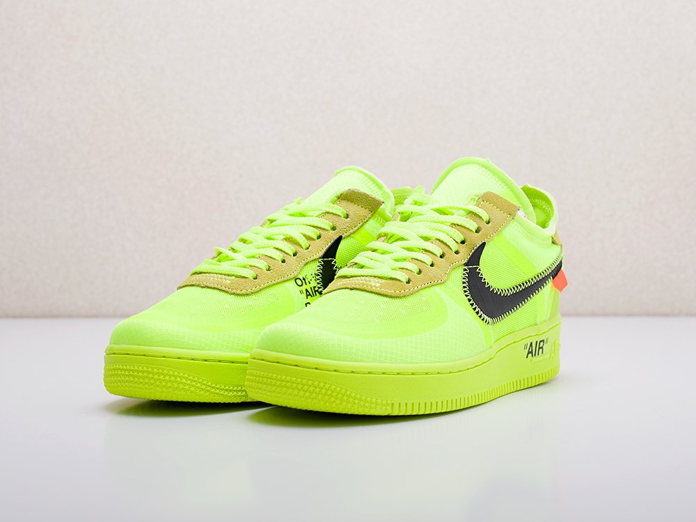 Nike x OFF-White Air Force 1 Low Volt WMNS зеленые женские (AR13350) - фото 3 Nike x OFF-White Air Force 1 Low Volt WMNS зеленые женские (AR13350) - фото 3