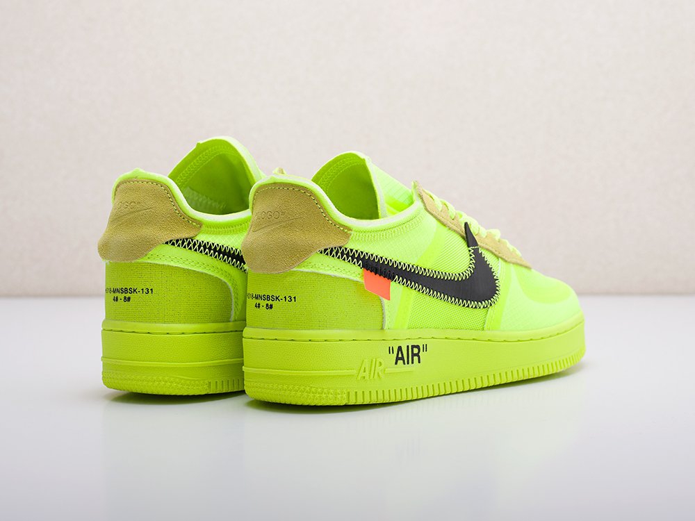 Nike x OFF-White Air Force 1 Low Volt WMNS зеленые женские (AR13350) - фото 4 Nike x OFF-White Air Force 1 Low Volt WMNS зеленые женские (AR13350) - фото 4