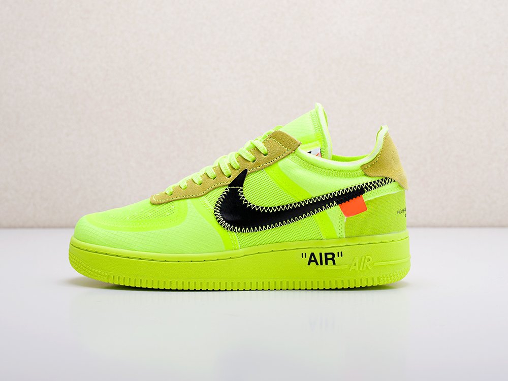Nike x OFF-White Air Force 1 Low Volt WMNS зеленые женские (AR13350) - фото 6 Nike x OFF-White Air Force 1 Low Volt WMNS зеленые женские (AR13350) - фото 6