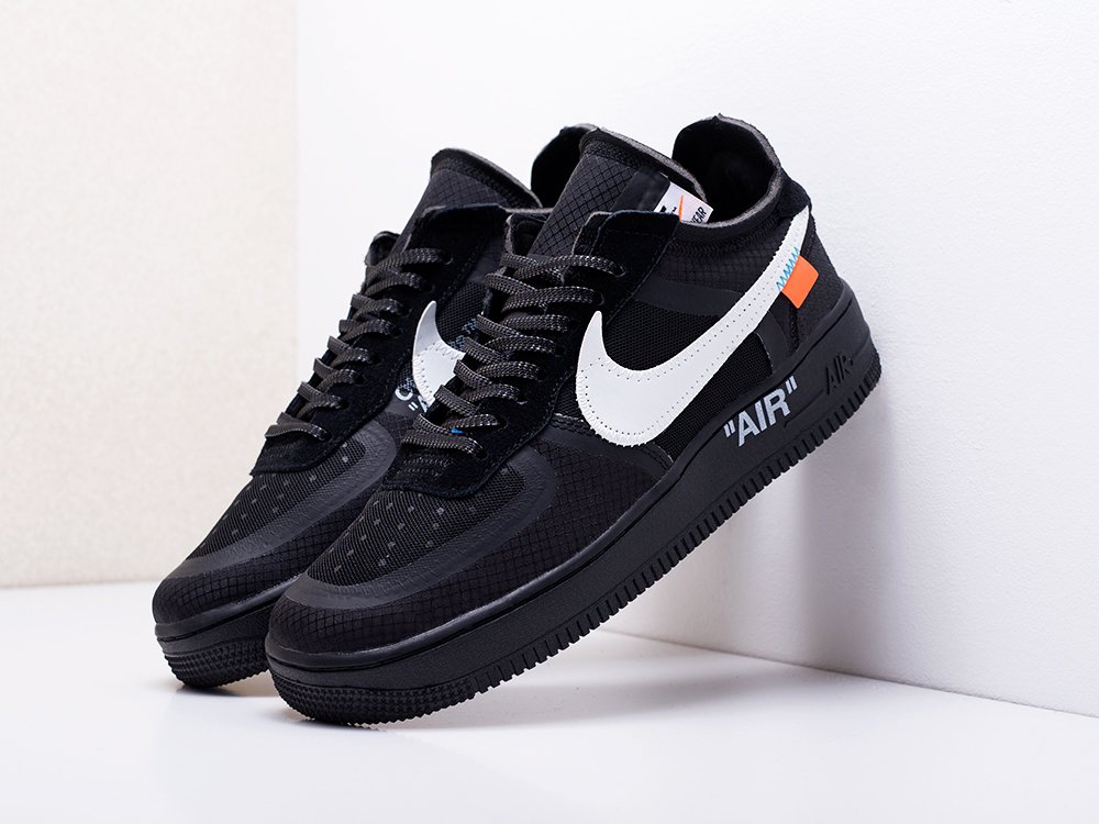 Nike x OFF-White Air Force 1 Low Black черные мужские (AR13351) - фото 2 Nike x OFF-White Air Force 1 Low Black черные мужские (AR13351) - фото 2