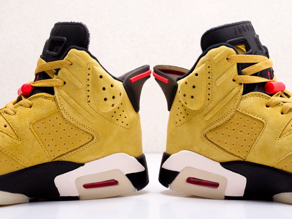 Nike Air Jordan 6 x Travis Scott Yellow Cactus Jack желтые мужские (AR13651) - фото 3