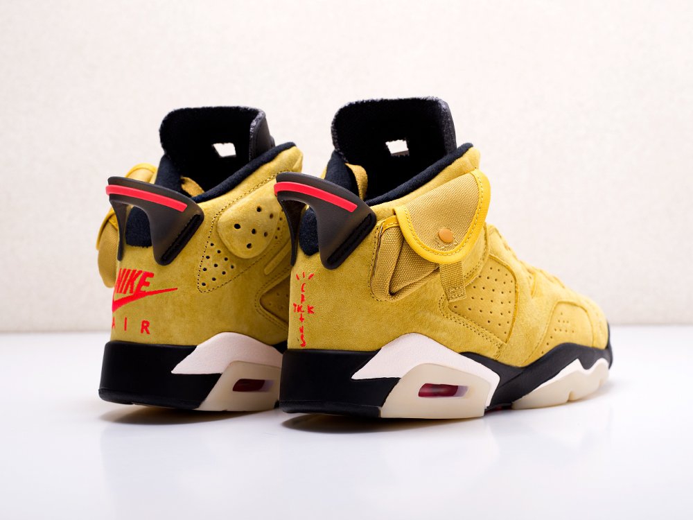 Nike Air Jordan 6 x Travis Scott Yellow Cactus Jack желтые мужские (AR13651) - фото 5