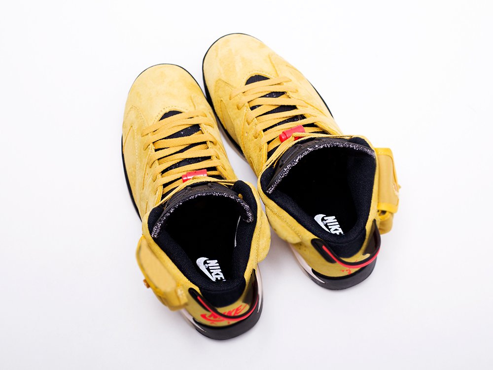 Nike Air Jordan 6 x Travis Scott Yellow Cactus Jack желтые мужские (AR13651) - фото 8