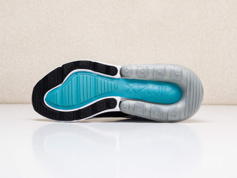 Мужские кроссовки Nike Air Max 270 White / Black / Cyan (40-45 размер) фото 3