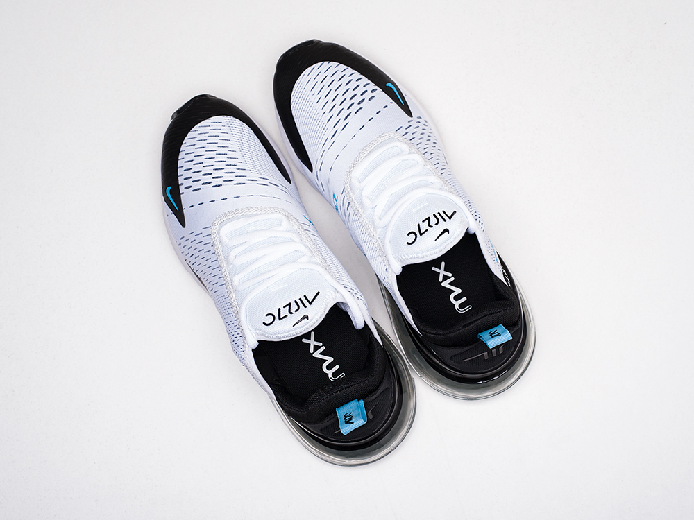 Мужские кроссовки Nike Air Max 270 White / Black / Cyan (40-45 размер) фото 6
